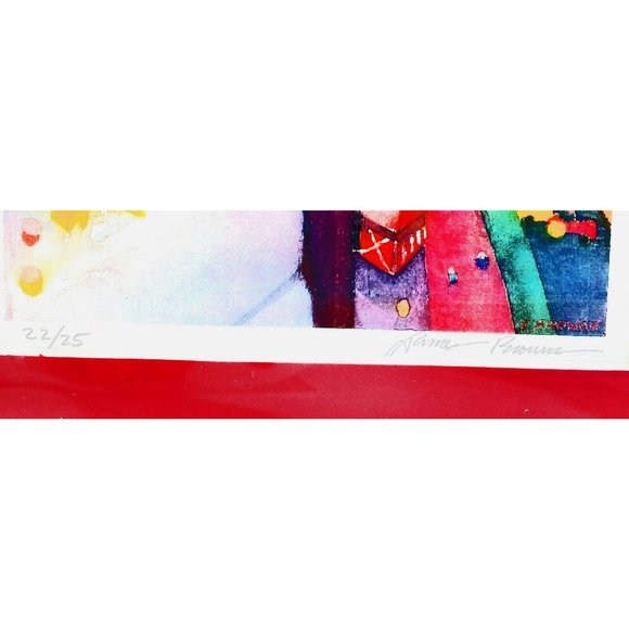 James Browne Child Playing in Bedroom Framed Print 22/25 Bright Colors - Picture 3 of 5